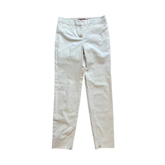 Max Mara Studio Women’s White Slim Fit Trousers Size 6 US / 38 IT Cotton Blend
